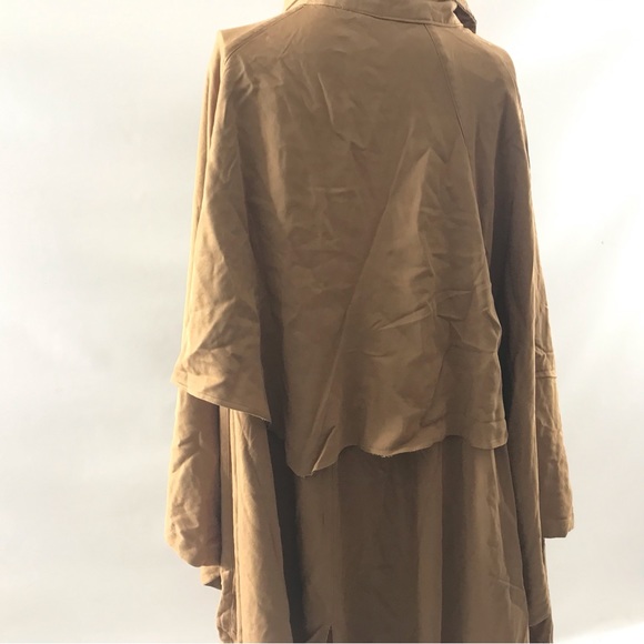 Anthropologie Pilcro Khaki Oversize Poncho Utility Jacket in Tan Color One Size - Picture 5 of 12